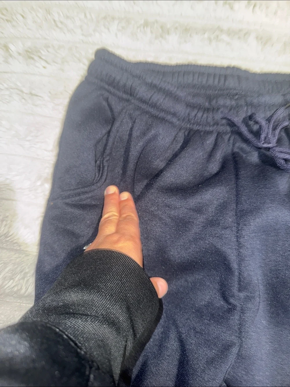Kids Navy Cozy Fleece Jogger Sweatpants